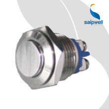 Saipwell 16mm Métal 12V Bouton-poussoir Petit Bouton-poussoir CE Certifié Électrique Bouton-poussoir